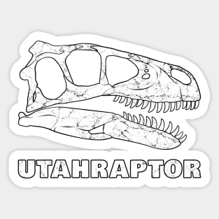 Utahraptor Fossil Sticker